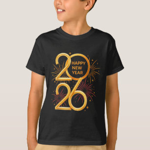 Happy New Year Party Supplies 2026 Family Matching T-Shirt