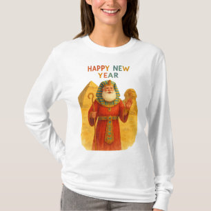 Happy New Year Pharaoh Santa Funny Egyptian  T-Shirt