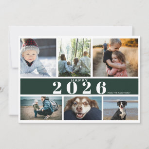 Happy New Year Photo Collage Holiday Card