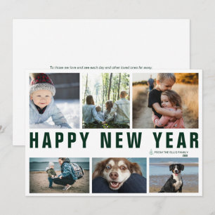 Happy New Year Photo Collage Holiday Card
