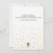 Happy New Year Photo Festive Chic Gold Glitter Holiday Card (Back)