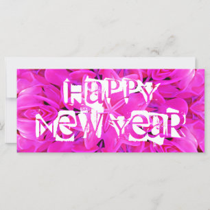 Happy New Year Pink rack card