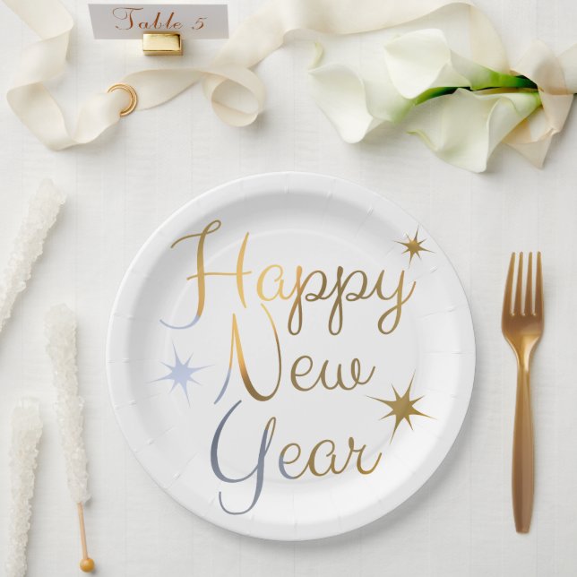 Happy New Year Plates (Wedding)
