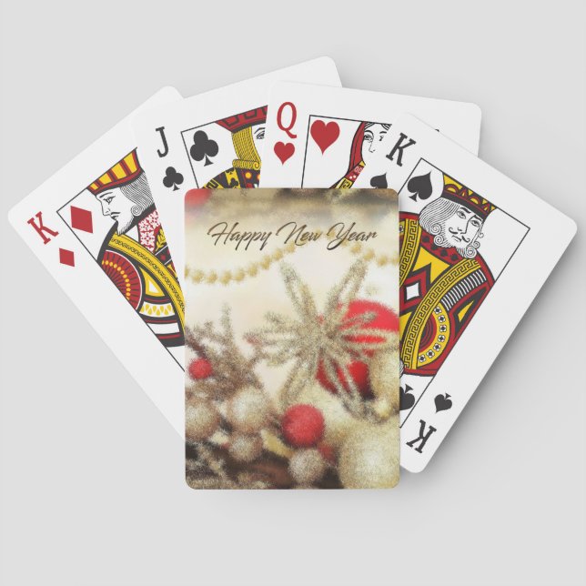 Happy New Year Playing Cards (Back)