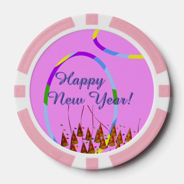 Happy New Year Poker Chip (Front)