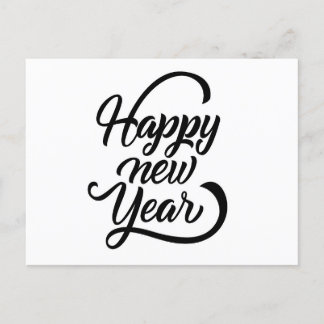 happy new year postcard