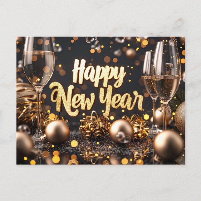 Happy New Year Postcard (Front)