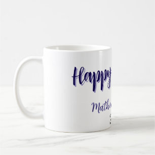 Happy new year purple black add name year simple coffee mug