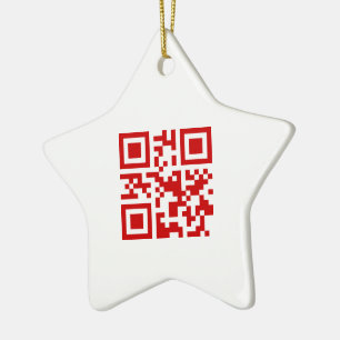 Happy New Year! -- QR Code Ceramic Tree Decoration