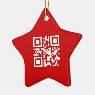 Happy New Year! -- QR Code Ceramic Tree Decoration