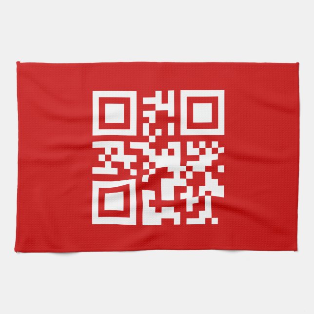 Happy New Year! -- QR Code Tea Towel (Horizontal)