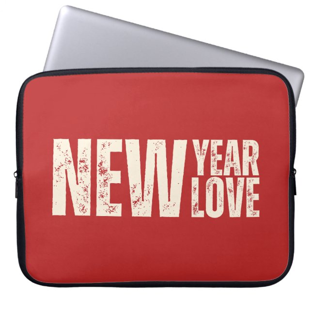 Happy New Year Quote New Year New Love  Laptop Sleeve (Front)