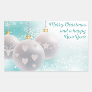 Happy new year rectangular sticker