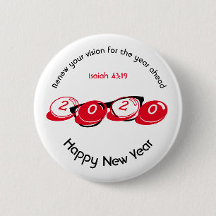 Happy New Year RENEW VISION 2020 Stylish 6 Cm Round Badge