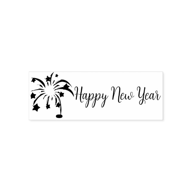 Happy New Year Rubber stamp (Design)