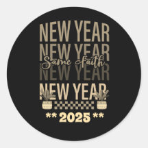 Happy New Year Same Faith gold black colour