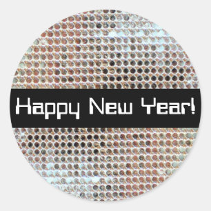 Happy New Year Sequin Sticker