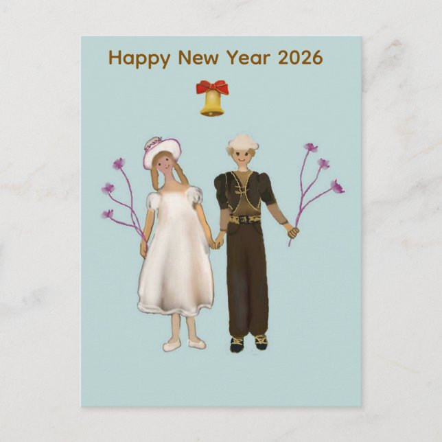 Happy New Year series Postcard (Front)