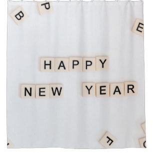 HAPPY NEW YEAR SHOWER CURTAIN