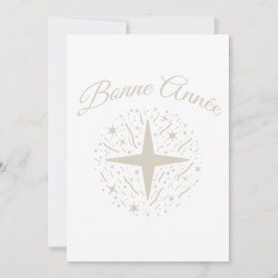 Happy New Year: Silver design with stars Holiday Card