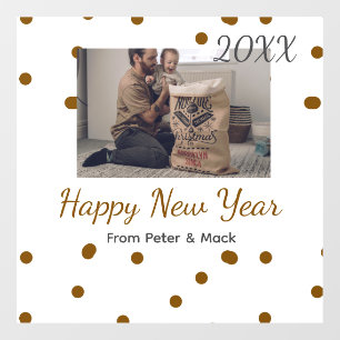 Happy new year Single father add photo name brown