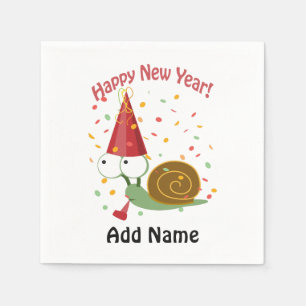 Happy New Year! Snail Napkin