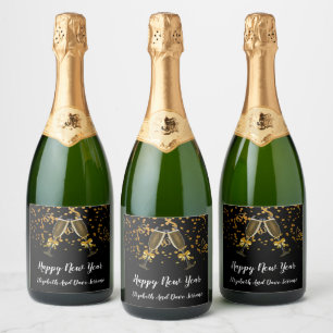 Happy New Year Sparkling Wine Label