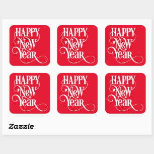 Happy New Year Square Sticker