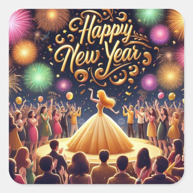 HAPPY NEW YEAR sticker (Front)