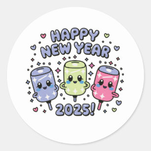 Happy new year stickers