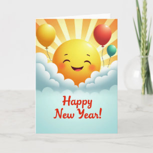 Happy New Year Sun Rise Card