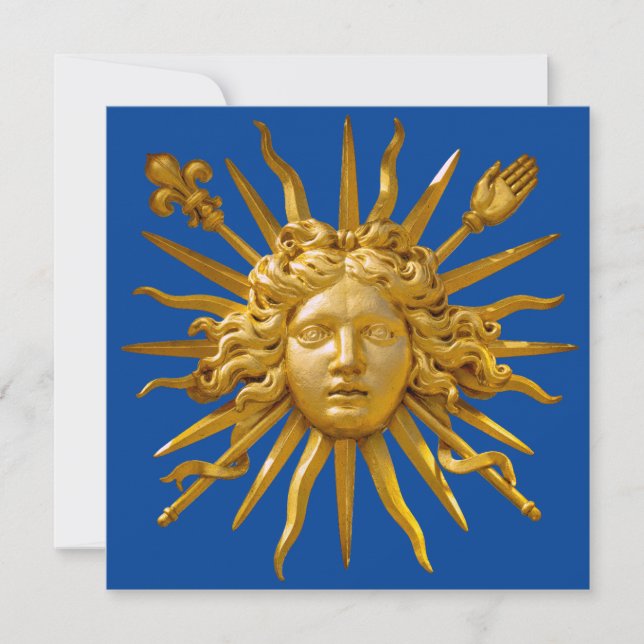 Happy New Year / Symbol of Louis XIV the Sun King Holiday Card (Front)