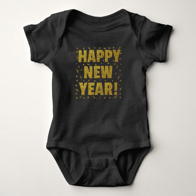Happy New Year T-Shirt Baby Bodysuit (Front)