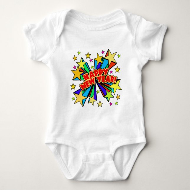 Happy New Year T-shirts, Beer Steins, Party Baby Bodysuit (Front)