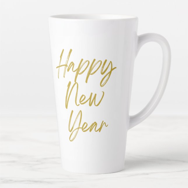 Happy New Year Tall Latte Mug (Right)
