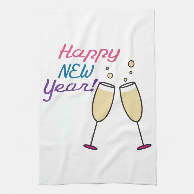 Happy New Year Tea Towel (Vertical)