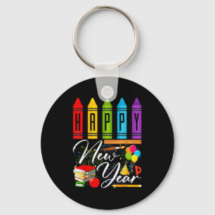Happy New Year Teacher Fireworks New Years Eve Par Key Ring