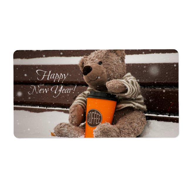 Happy New Year. Teddy Bear. (Front)