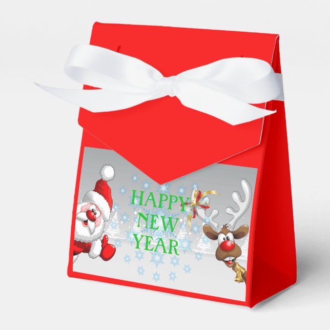 Happy New Year Tent Favour Box (Front Side)