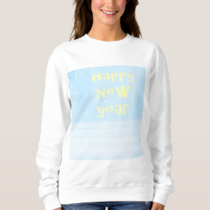 happy new year text art sweatshirt