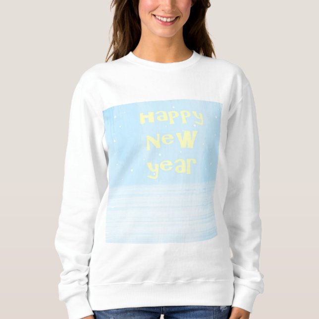 happy new year text art sweatshirt (Front)