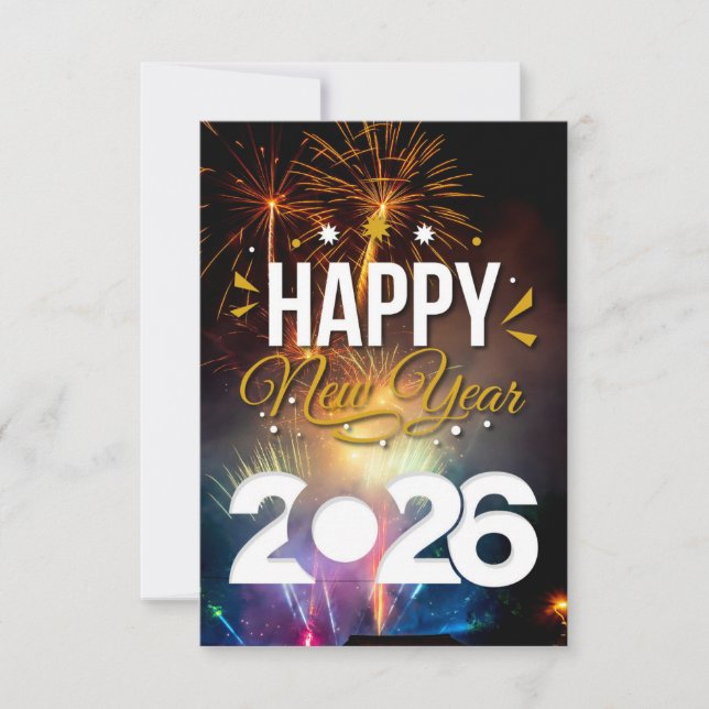 Happy New Year Thank You Card (Front)