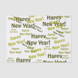 happy new year tissue paper