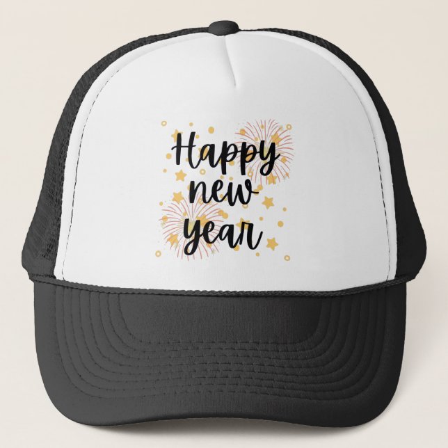 Happy New Year Trucker Hat (Front)
