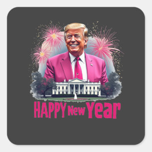 Happy New Year Trump Inauguration Day 2025 Square Sticker