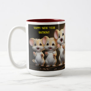 Happy New Year Two-Tone Coffee Mug