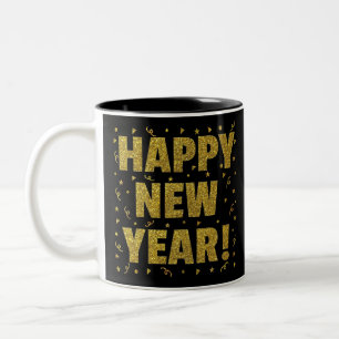 Happy New Year Two-Tone Coffee Mug