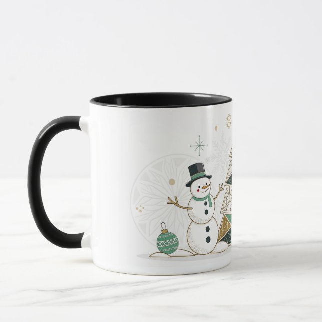 Happy New Year Typography Celebration Mug (Left)