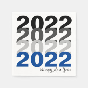 Happy New Year Typography Paper Napkin