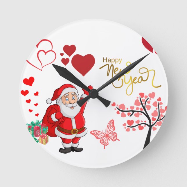 Happy New Year Wall Clock (Front)